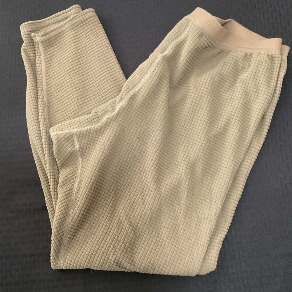 Polartec Long Johns Mens XL Green Midweight Thermal Cold Weather Army Underwear